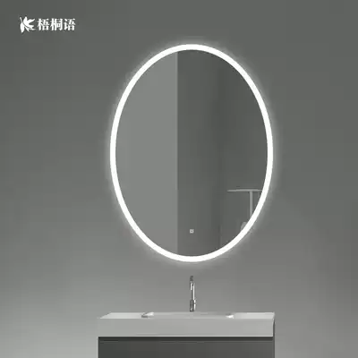 Mirror cabinet Powder room oval wall-mounted vanity cabinet Bathroom mirror with storage cabinet Sink mirror cabinet