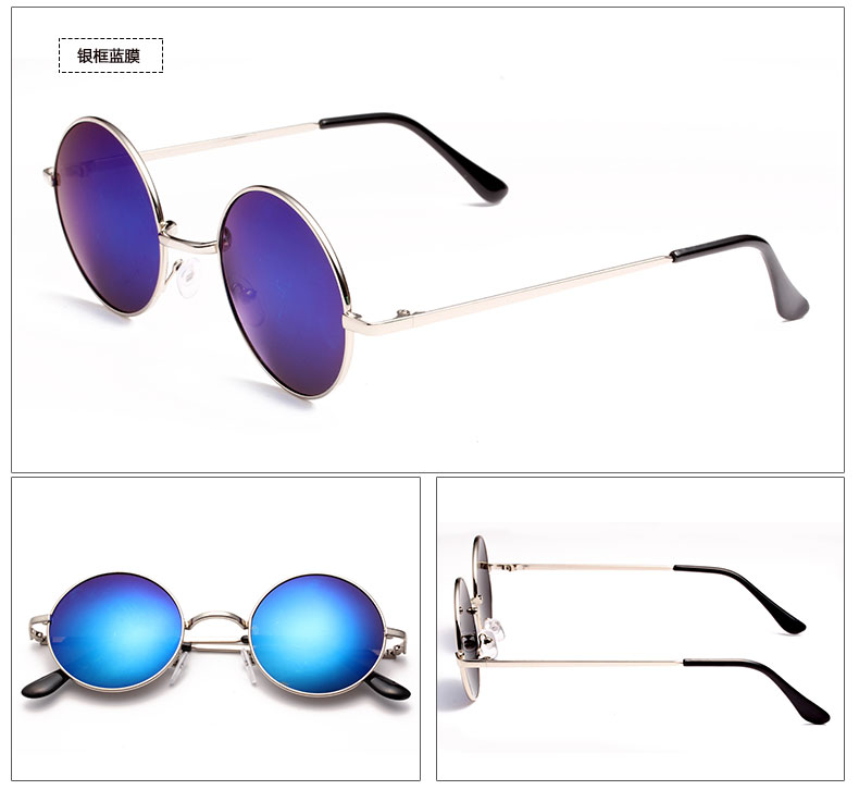 Net red 2018 cá tính mới retro kính râm tròn nam nữ phiên bản Hàn Quốc của hoàng tử kính râm tròn kính mắt mèo