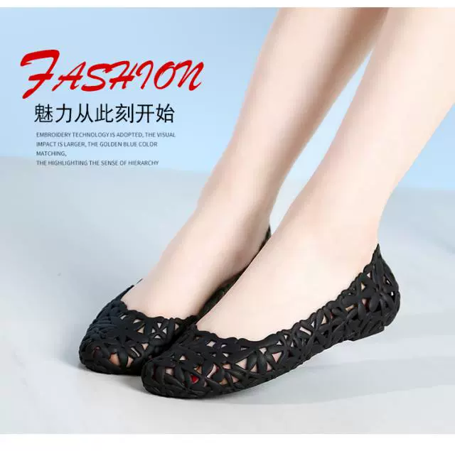 2018 mùa hè của phụ nữ dép đáy phẳng feet hollow múa vuông thời trang mẹ giày bãi biển giày lỗ dép y tá