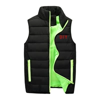 Tùy chỉnh mùa thu và mùa đông xuống bông vest vest vest đứng cổ áo dày làm tùy chỉnh nhóm làm việc quần áo in logo áo khoác nam mùa hè