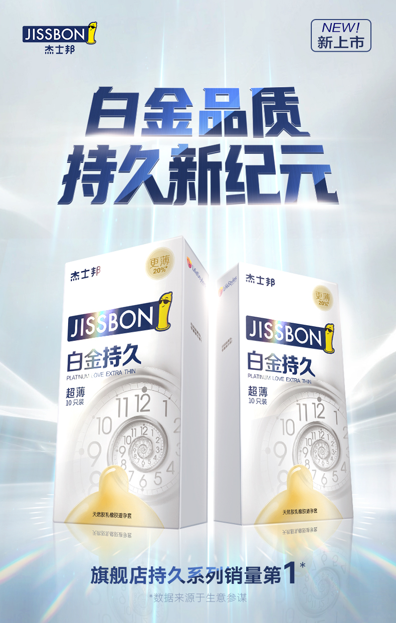 杰士邦 白金持久 6只 图1