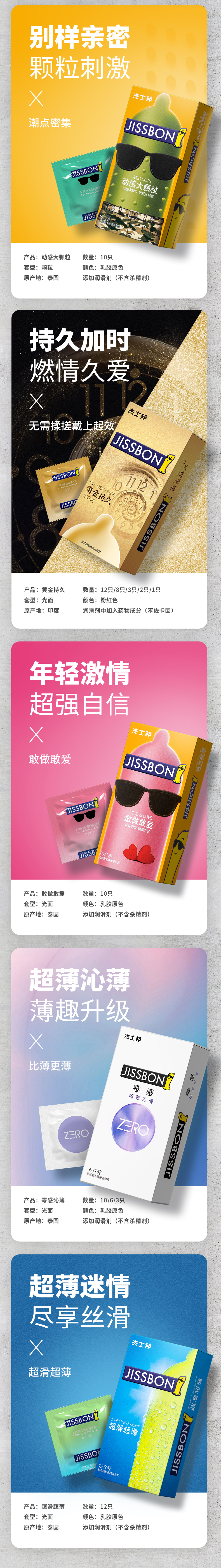 杰士邦 情趣超薄礼盒 34只 图3