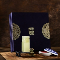 Комплект из нефрита, синяя подарочная коробка, чернильная подушечка