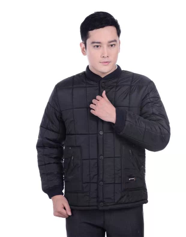Mùa đông dày lên ấm áp áo khoác nam trung niên cotton Áo khoác mùa đông cha trung niên tải xuống chăn bông áo khoác len nam