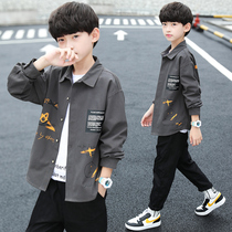 Childrens clothing boys autumn shirt 2021 new boys spring and autumn children Foreign style Korean version of thin coat tide