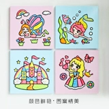 Детская разноцветная глиняная роспись ручной работы, глина, доска для рисования, подвеска, DIY, со снежинками, семейный стиль