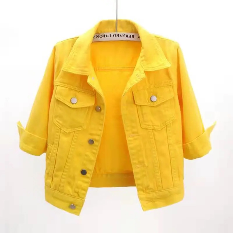 Loose Denim Short Jacket for Women, 2026 Autumn New Korean Style Versatile Three-Quarter Sleeve Outerwear Short Jacket Top Loose Denim Short Jacket for Women, 2026 Autumn New Korean Style Versatile Three-Quarter Sleeve Outerwear Short Jacket Top