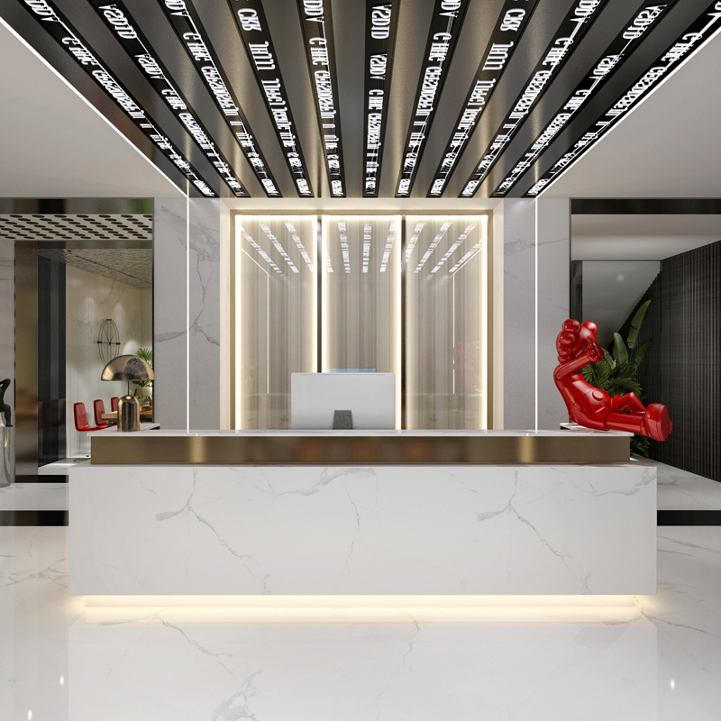 Light luxury company front desk hotel counter beauty salon reception desk hotel cash register simple modern bar table customization