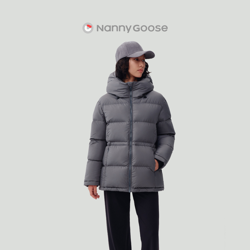 Nanny Goose Women's Short Puffer Jacket with Hood, Simple and Fashionable down Jacket, Thick and Warm Winter Coat Nanny Goose Women's Short Puffer Jacket with Hood, Simple and Fashionable down Jacket, Thick and Warm Winter Coat