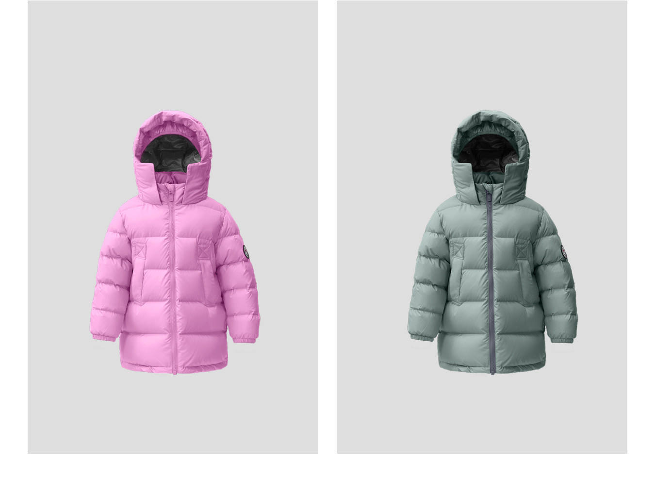 Nanny Goose Mid Length Long Length Face Care Thickened Children's down Jacket — 36