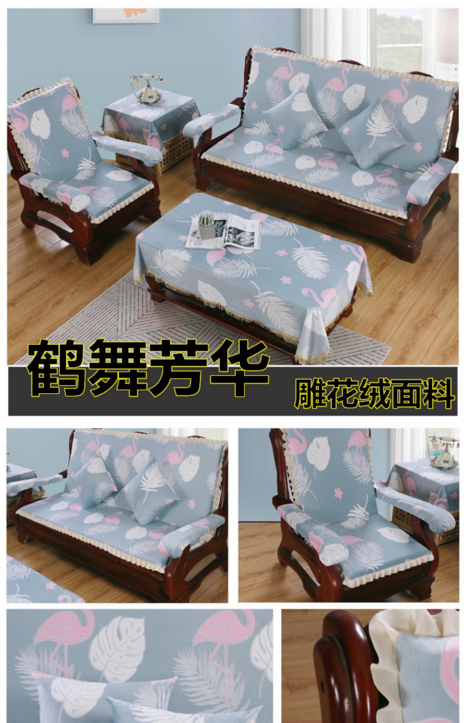 Sofa gỗ rắn đệm màu đỏ sofa gỗ đệm với tựa lưng ghế gỗ đệm mùa đông dày xốp tùy chỉnh - Ghế đệm / đệm Sofa đệm ghế gỗ