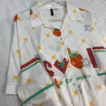 Genie Queen Sleeping Dress Woman 2022 New Summer Short Sleeve Home Dress Superior Sensation Small Turnover Silk Sweet