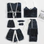 Gqueen có thể mặc một dịch vụ gia đình mùa đông mới flannel nhung nhung bảy mảnh nhung vàng phụ nữ mùa thu và mùa đông bộ mặc nhà thu đông