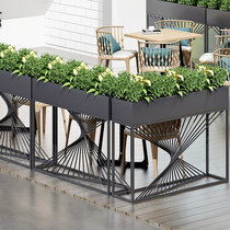 Nordic Wind Iron Art Partition Green Plant Outdoor Flower Case Aisle Flower Slot Flower Shelf Floor Wall Cabinet Decorated Flower Pots Fence