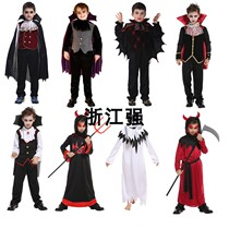Halloween cosplay prom dress Adult children ghost vampire black and white playful elf performance suit
