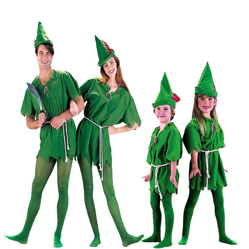 Christmas parent-child costume cosplay Robin Hood Peter Pan Peter Pan Peter Pan character dress up costume