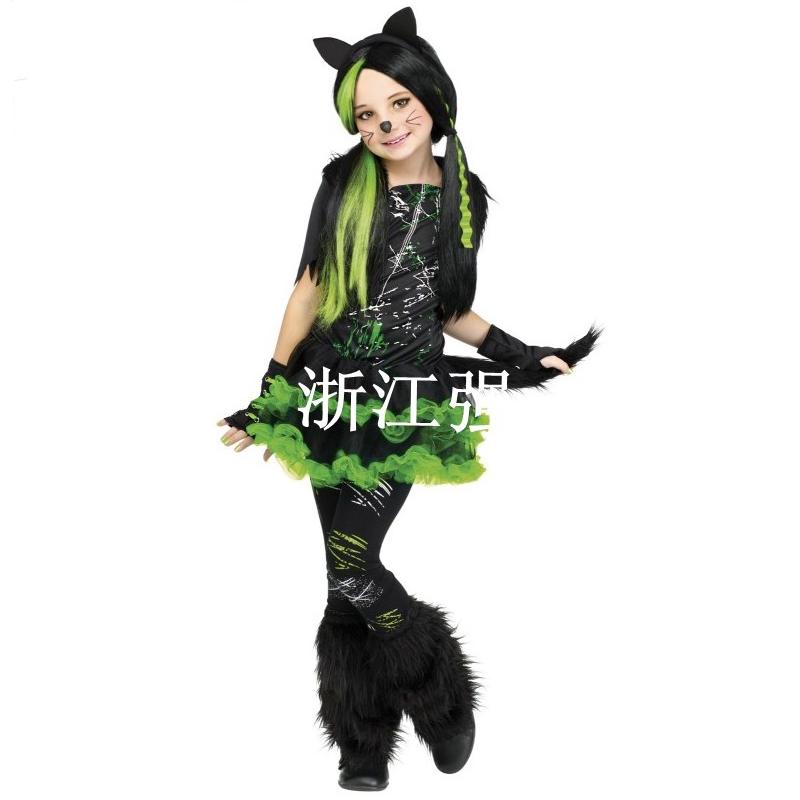 Halloween costume Children's animal show suit Kitten cute blue cat show suit for baby cat styling suit