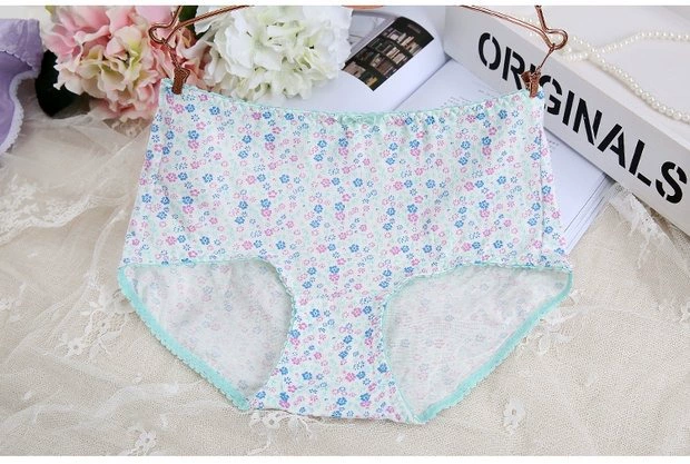 4 蝶 安芬 100% cotton cao eo nhỏ phẳng góc cỡ lớn quần thoáng khí nhẹ