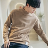 Мужской лонгслив, цветная приятная телу демисезонная трендовая универсальная осенняя толстовка, оверсайз, круглый воротник