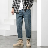 Демисезонные джинсы, штаны, свободный прямой крой, 2025 года