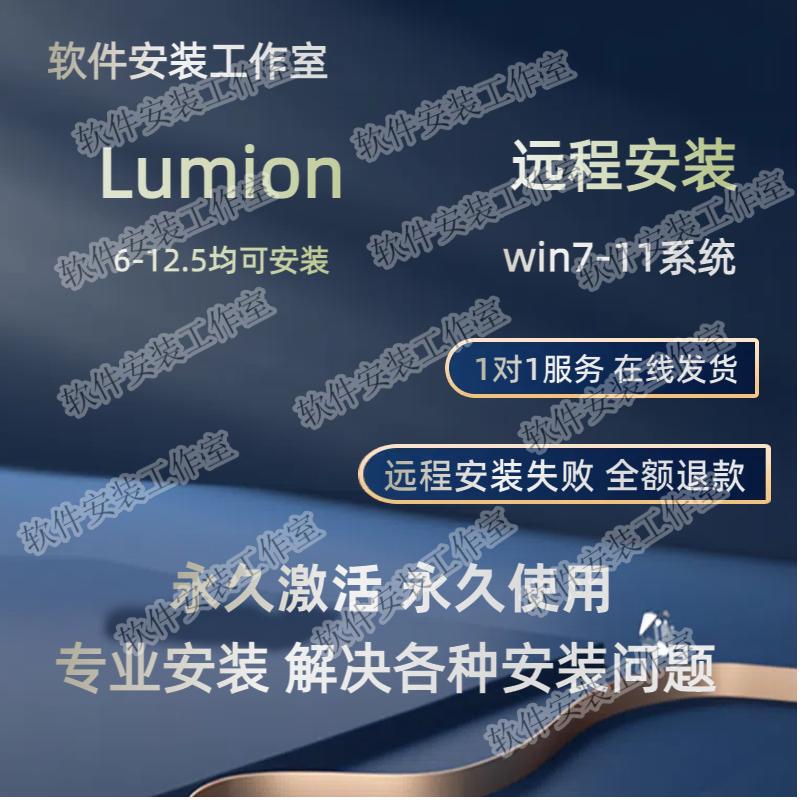 Lumion12Pro/12.5/11/10/10.3/9/8/6 Chinese Software Remote Installation Package Material Tutorial