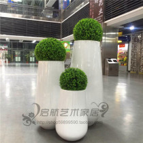 Large FRP floor-to-ceiling large vase set European-style living room entrance Hotel sales department hall simulation flower arrangement art