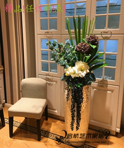 Floor-to-ceiling large vase simulation flower arrangement set Living room sales department Hotel European-style modern decoration home furnishings