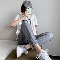 Ice Silk Sports Pants Women Summer Slim 2022 new 90% loose bunches Mosquito Repellent Kharen Pants Speed Dry Casual Pants