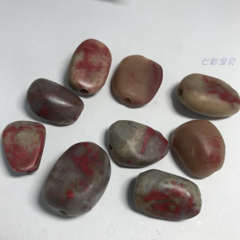 Đích thực Chiết Giang Changhua Đá tự nhiên Naked Stone với máu có thể được sử dụng làm đồ trang sức để làm mẫu đá quý vòng cẩm thạch trắng