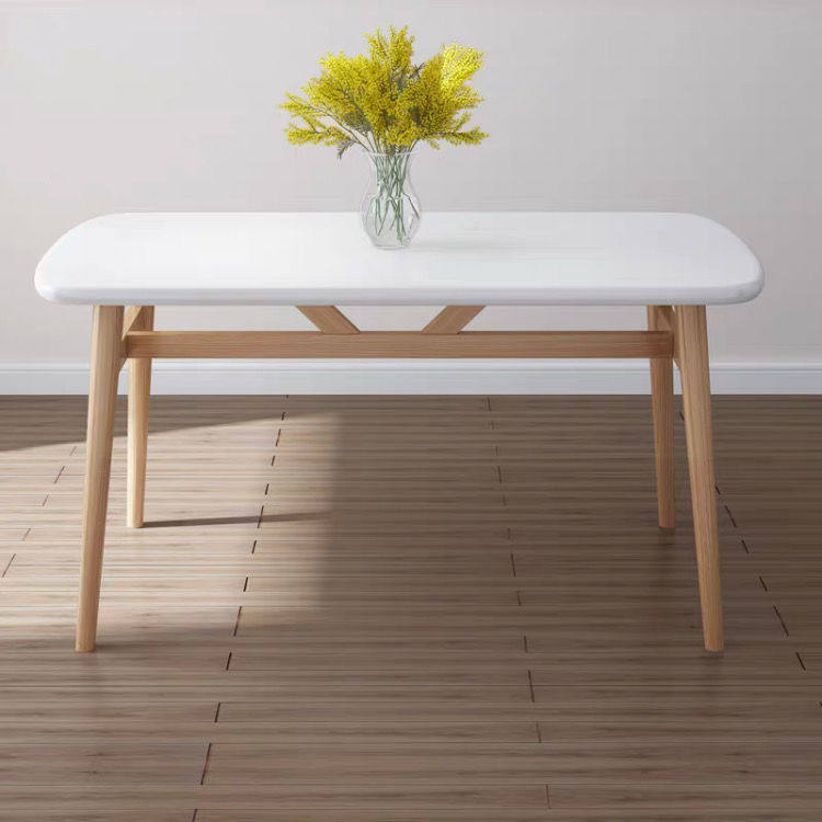 Solid wood dining table solid wood dining table small apartment economical minimalist dining table home Nordic table