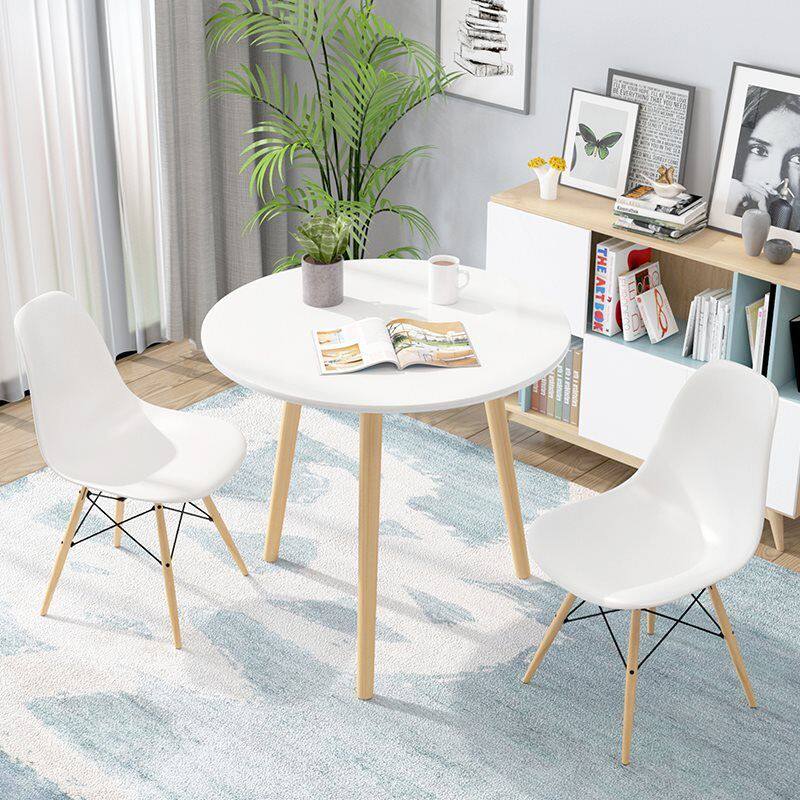 Modern minimalist leisure home coffee table study desk writing desk Nordic style small round table