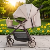 Детская портативная переносная складная коляска на четырех колесах с сидением, можно сидеть и лежать