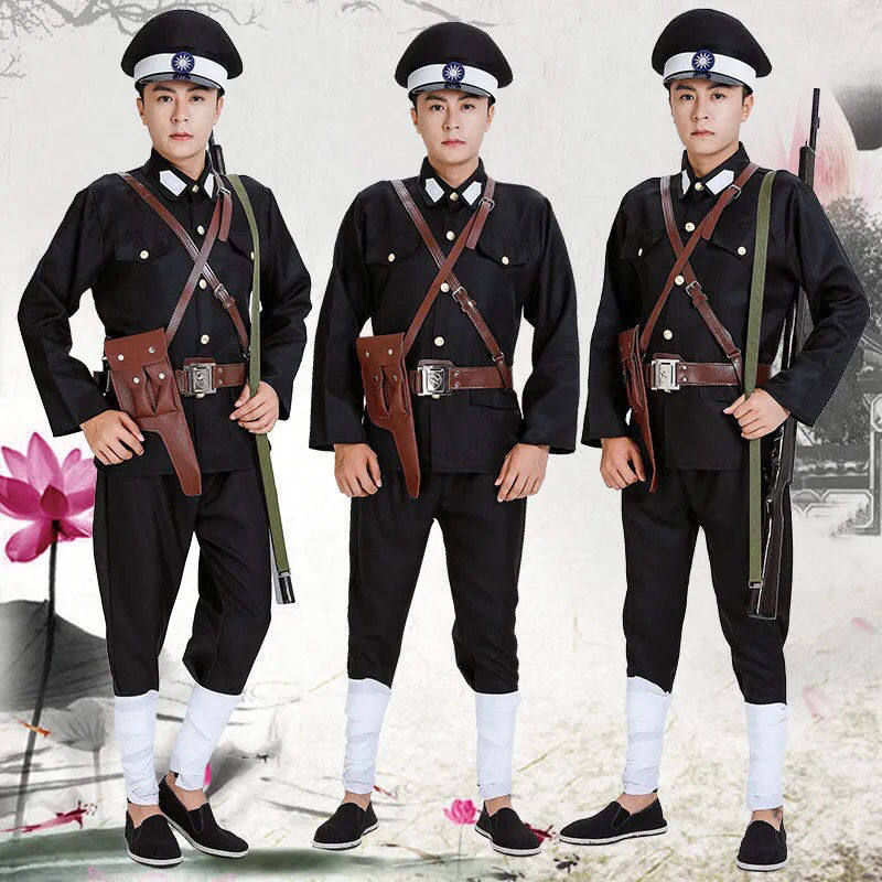 Two dogs traitors of the Republic of China costume costume patrol room puppet army Huang Xiejun national official clothes adult costume