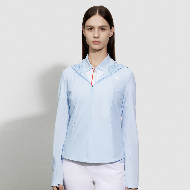Fila Women's Summer Sports Jacket Women's Basic Versatile Knitted Hooded Jacket A11W425505