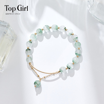 TOPGIRL color hair crystal bracelet female simple green ghost red rabbit hair crystal bracelet jewelry girlfriend gift