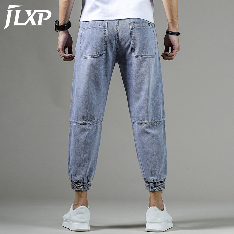 Mùa hè xà cạp nam thương hiệu thủy triều thêu cao cấp quần jean nam giới mất Harun workpants nam Hàn Quốc phiên bản của xu hướng