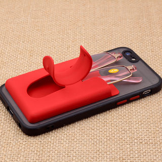 Mobile Phone Case with Reading Glasses, Portable Foldable Glasses, High-Definition Ultra-Thin Stainless Steel Stand, Anti-Lost and Anti-Blue Light for the Elderly