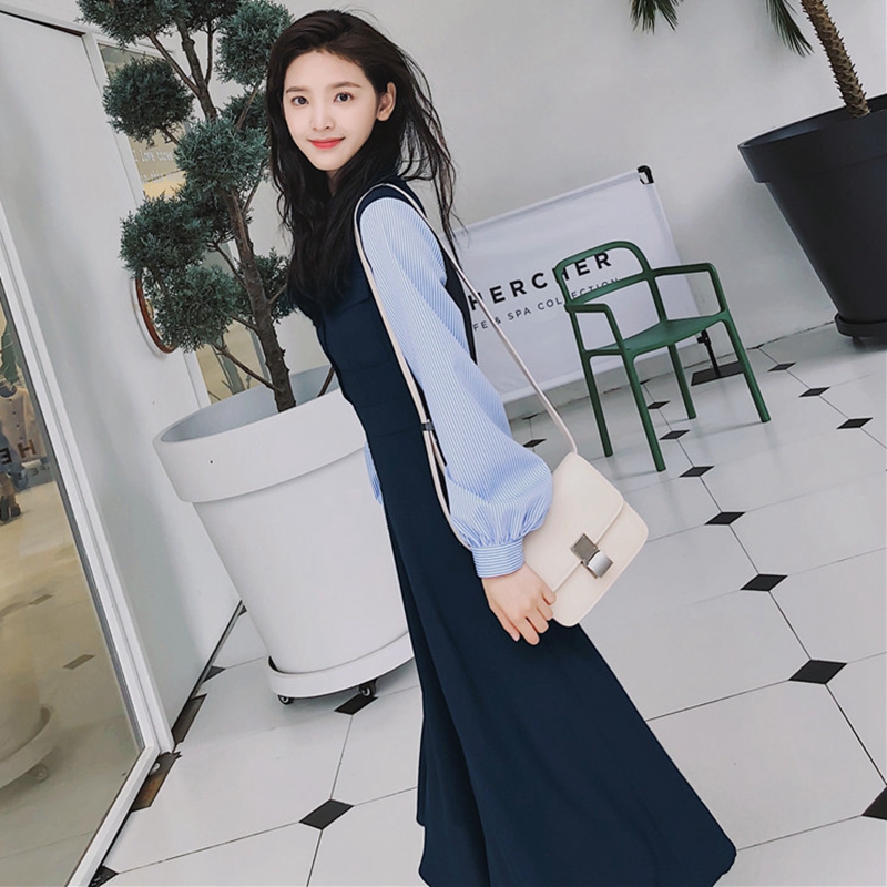 claudie pasey2021 fall ocean dress female light ripened with a long skirt in the style of platycodon