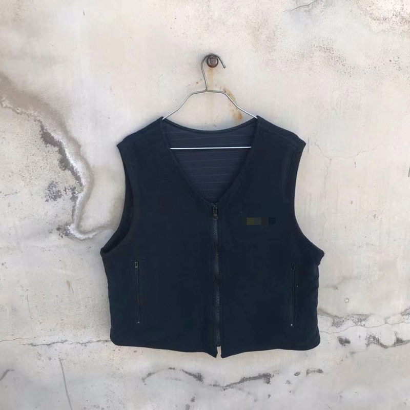 Military Green Standard Velvet Vest Cardigan Velvet Vest Fleece Warm Polar Fleece Men's Vest A30-07