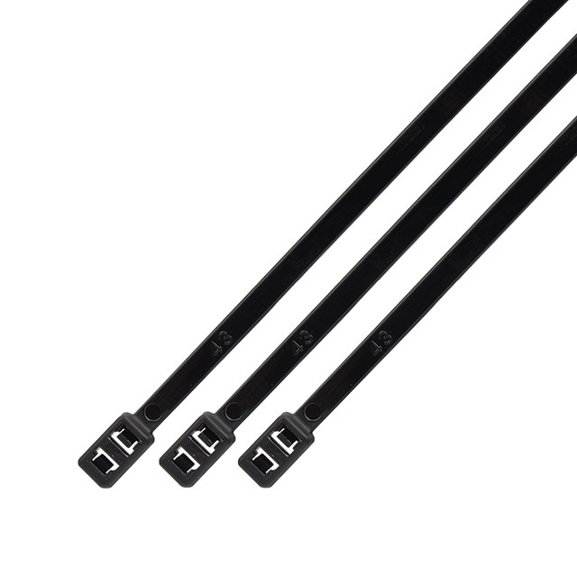ລົດແລະລົດບັນທຸກຫົວ double-buckle double-hole latch nylon cable tie ໃຊ້ງ່າຍ, ສອງສາມາດໃຊ້ເປັນສາຍເຄເບີ້ນ