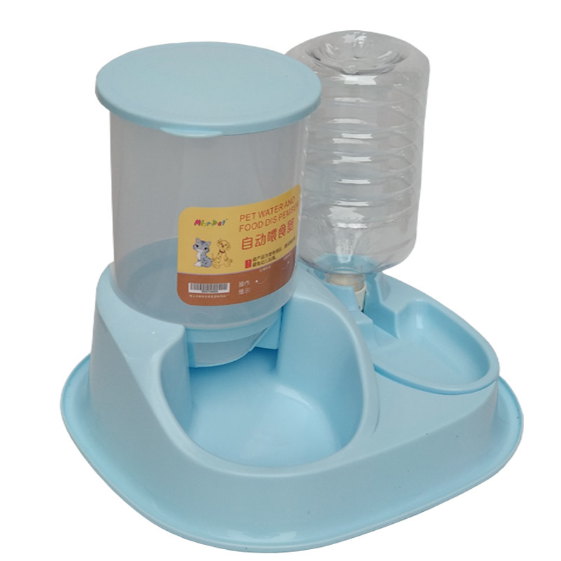 Dog feeder kitty pet integrated puppy automatic water feeder gold wool big dog feeding drinking water dispenser-Taobao