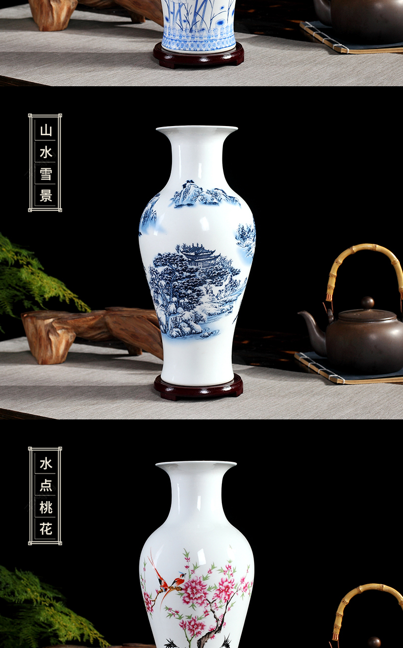 Famille rose porcelain vase furnishing articles jingdezhen dried flower arranging flowers sitting room new TV ark, Chinese porcelain craft ornaments