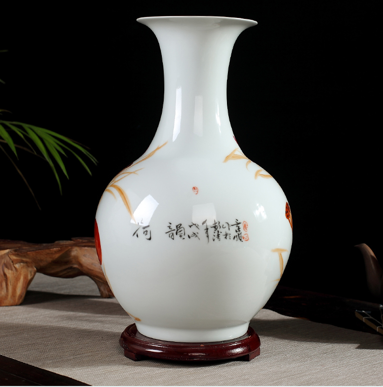 Jingdezhen ceramics by hand vase furnishing articles hand - made dried flower arranging flowers I and contracted sitting room decoration