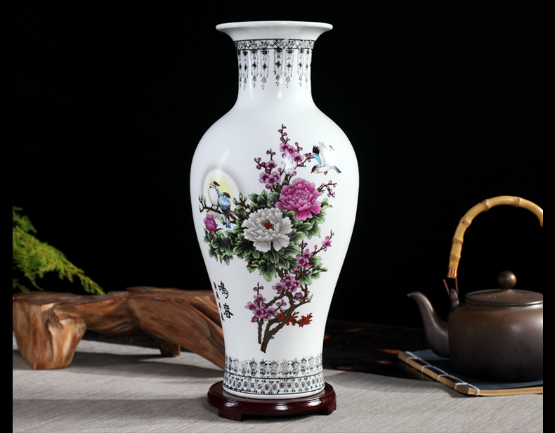 Jingdezhen ceramics vase furnishing articles dried flower arranging flowers sitting room TV ark, trinkets, rich ancient frame flower flower