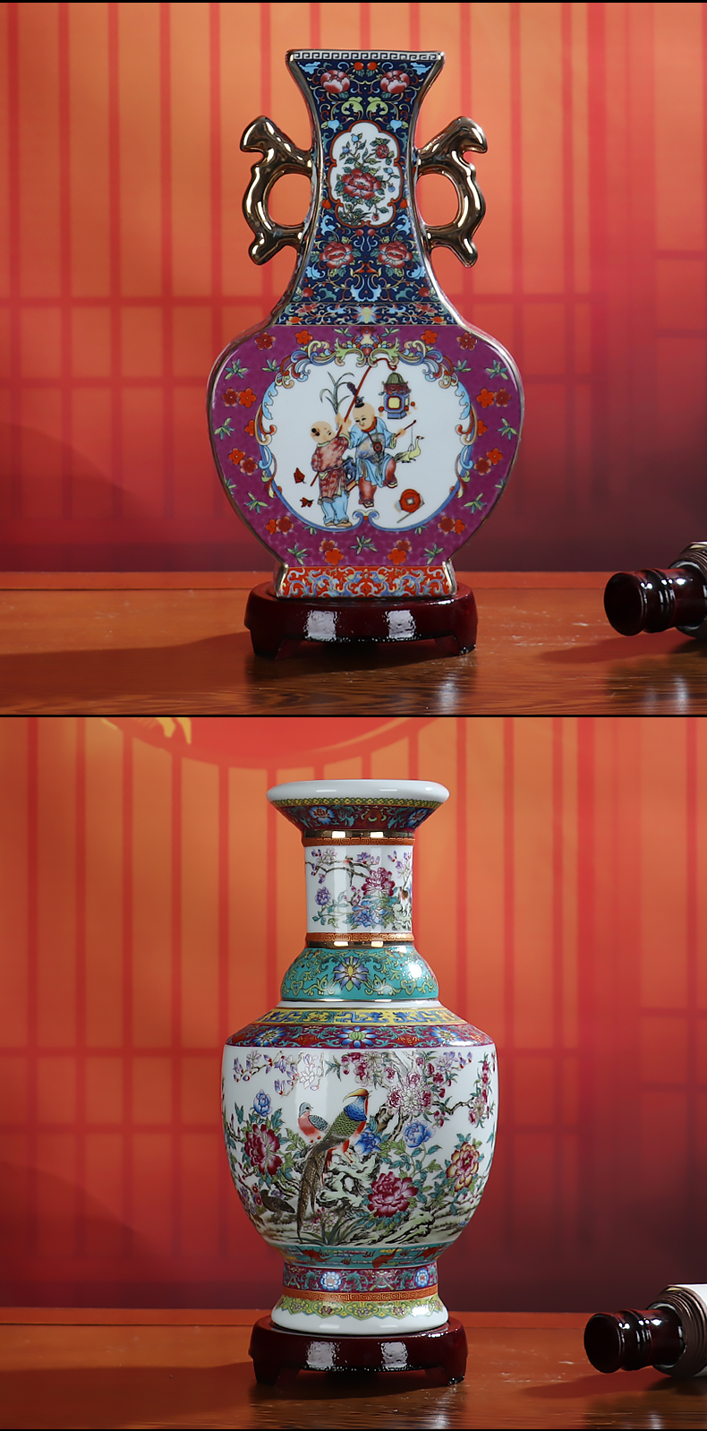 Archaize rich ancient frame wine accessories furnishing articles of jingdezhen ceramics restoring ancient ways is the Ming and the qing dynasties, the sitting room porch decoration process