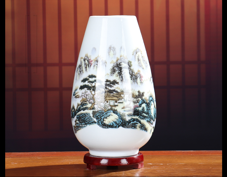 Jingdezhen ceramics vase furnishing articles dried flower arranging flowers sitting room TV ark, trinkets, rich ancient frame flower flower