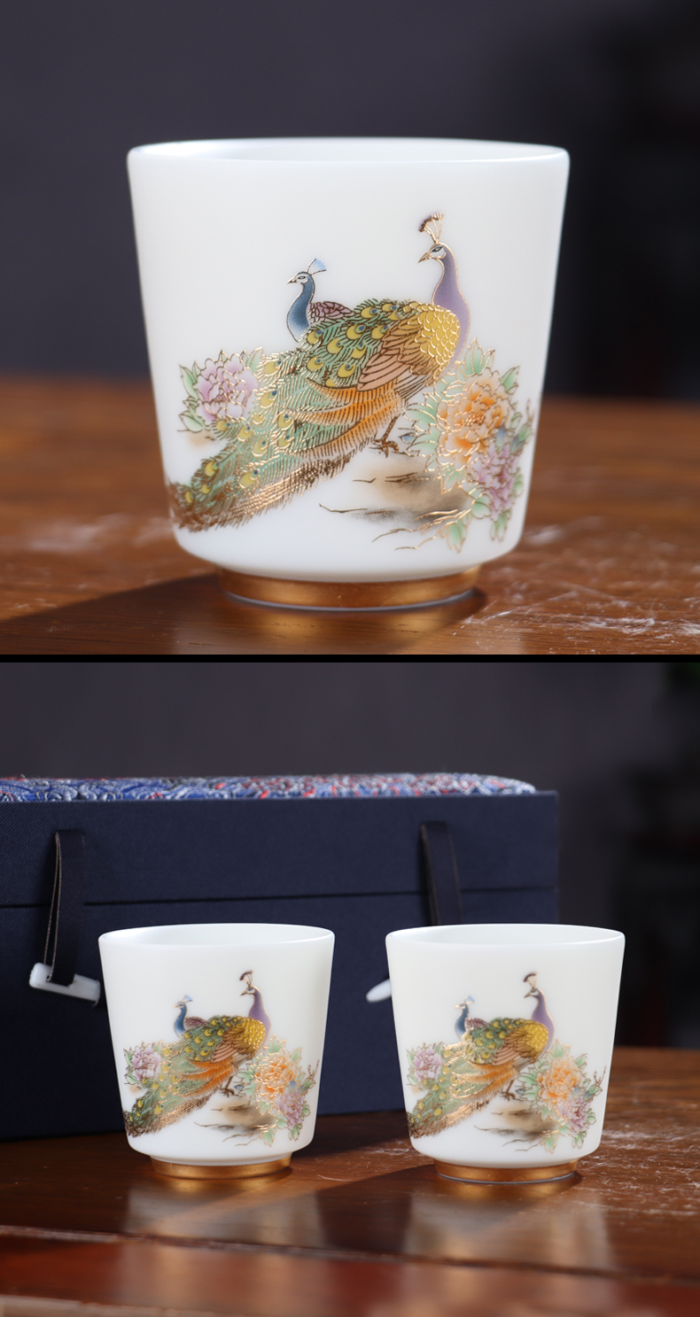 Hand - made ceramic cup gift boxes birthday gift kung fu master home office keller cup gift porcelain cups
