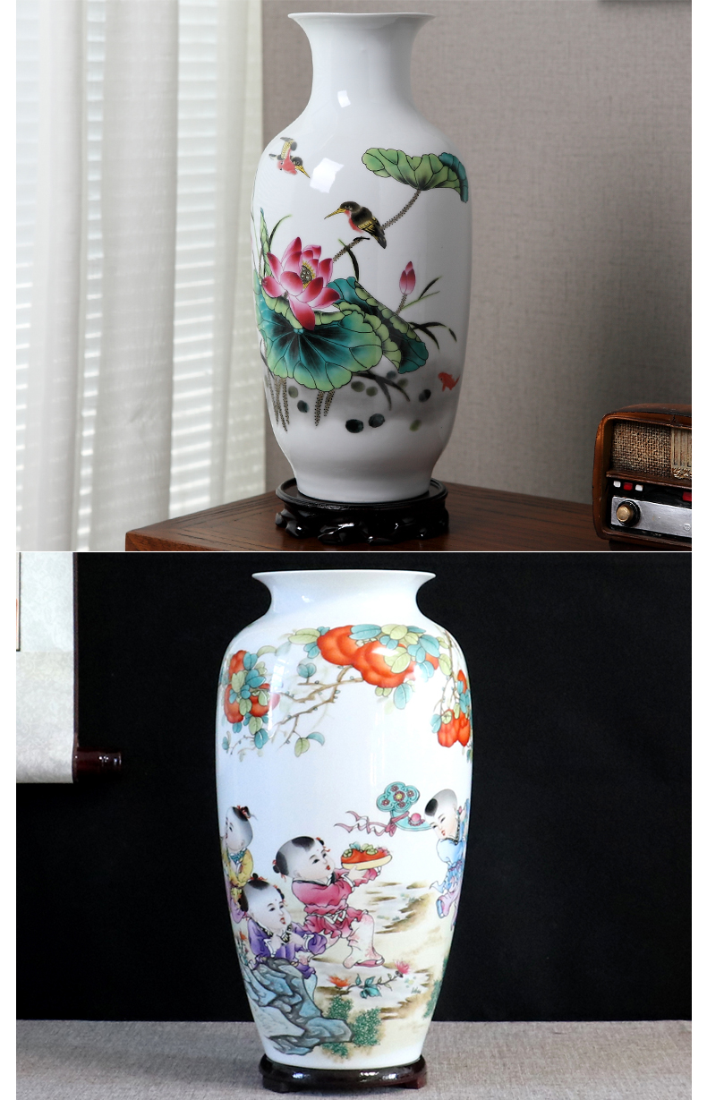 Jingdezhen ceramics vase furnishing articles dried flower arranging flowers sitting room TV ark, trinkets, rich ancient frame flower flower