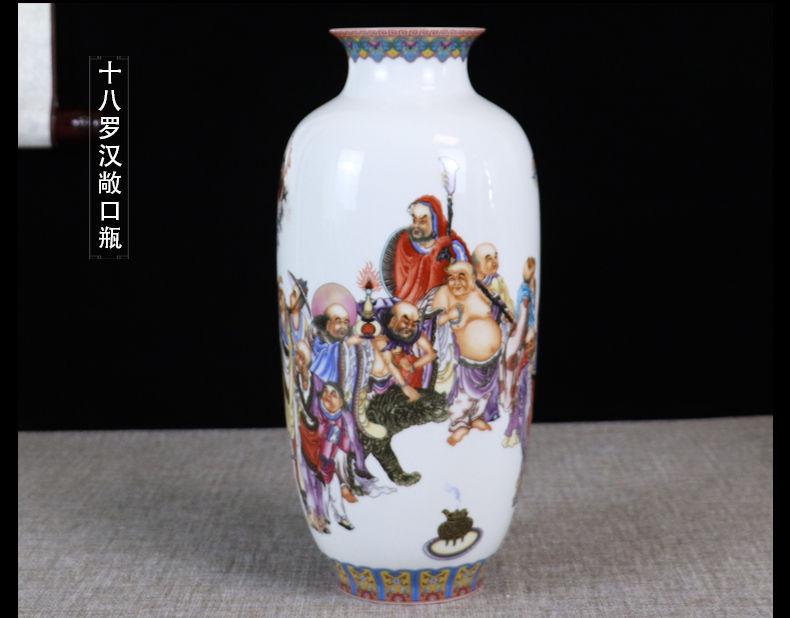 Jingdezhen ceramics vase furnishing articles sitting room dry flower arranging flowers modern TV cabinet rich ancient frame decorative arts and crafts
