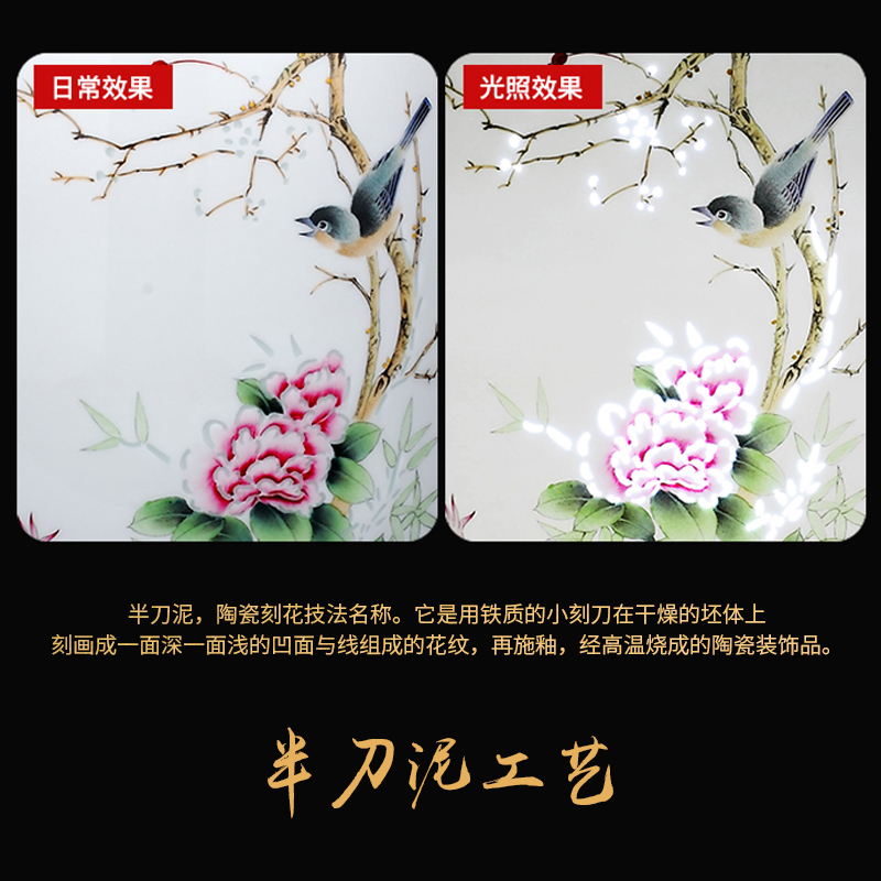 Exquisite vase furnishing articles of jingdezhen porcelain hand - made ceramics sitting room knife clay flower arrangement home decorative arts and crafts
